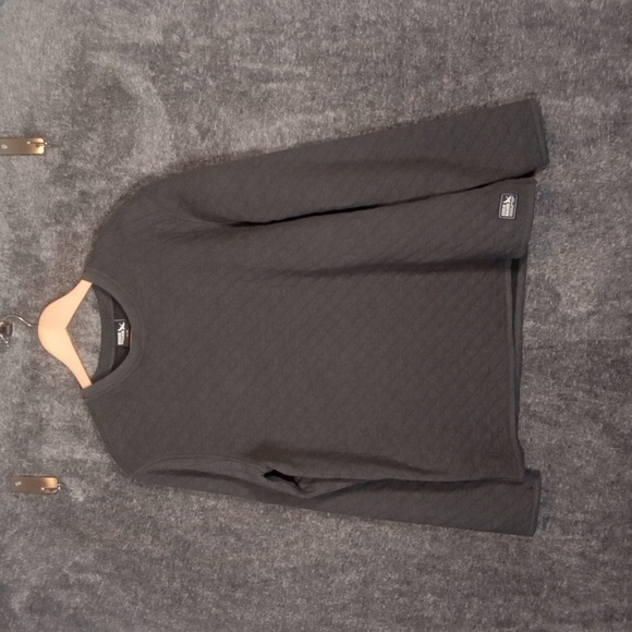 Eddie Bauer Men's Charcoal Quilted Long Sleeve Shirt Size Medium Fall2024 - Picture 3 of 10